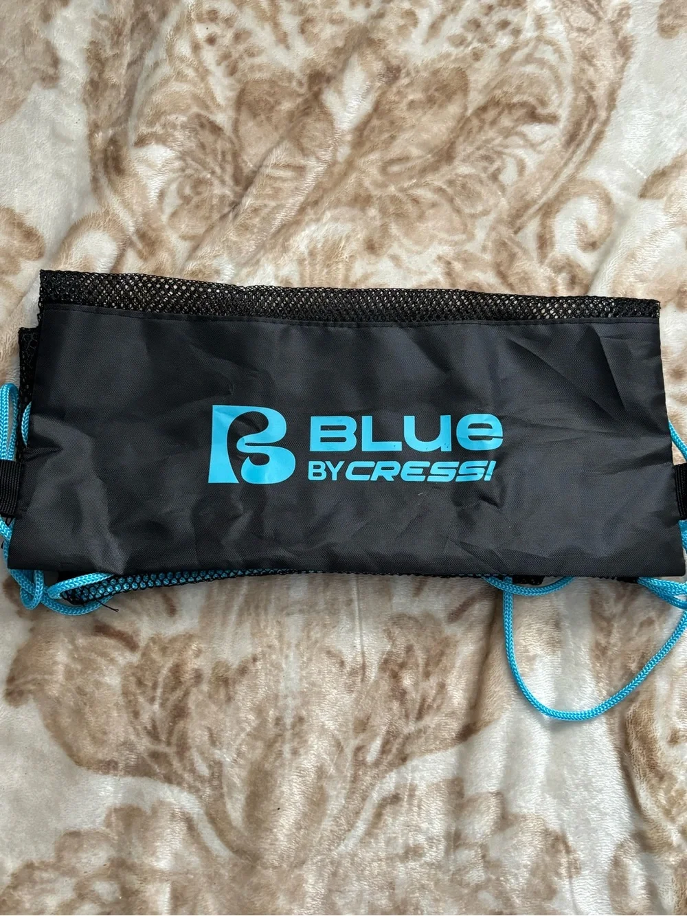 Blue Short-Blade Swim Fins for Men - Black/Blue